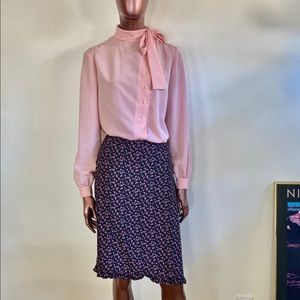 Betsey Johnson Silk Floral Skirt